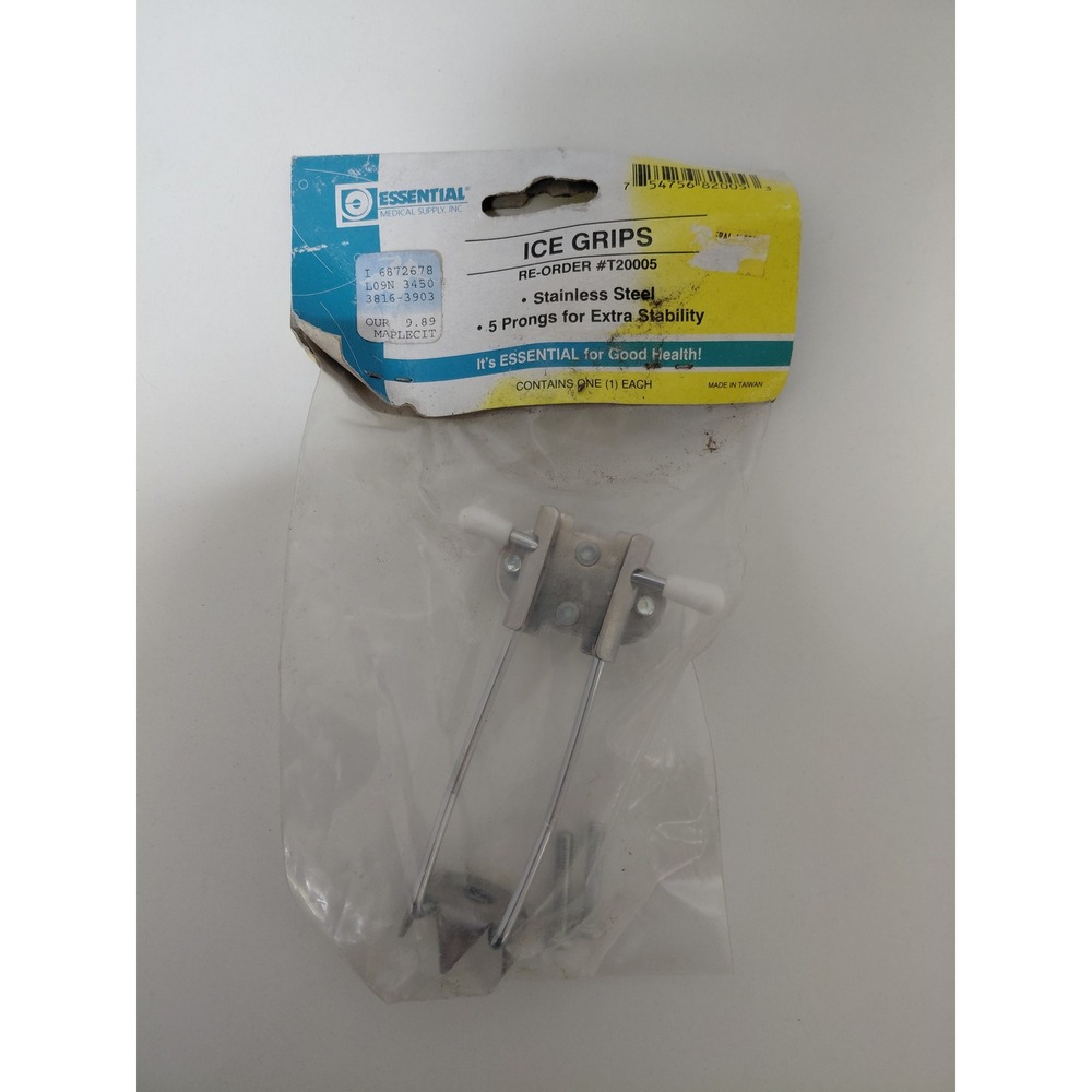 Essential Medical Supply Stainless Steel 5-Prong Ice Grips for Canes T20005